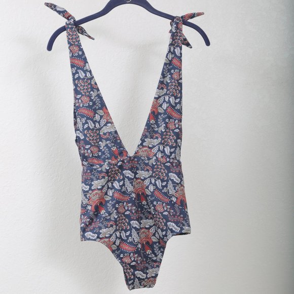 NWOT VerdeLimon San Antonio Paisley One Piece Swimsuit, M - Picture 4 of 11